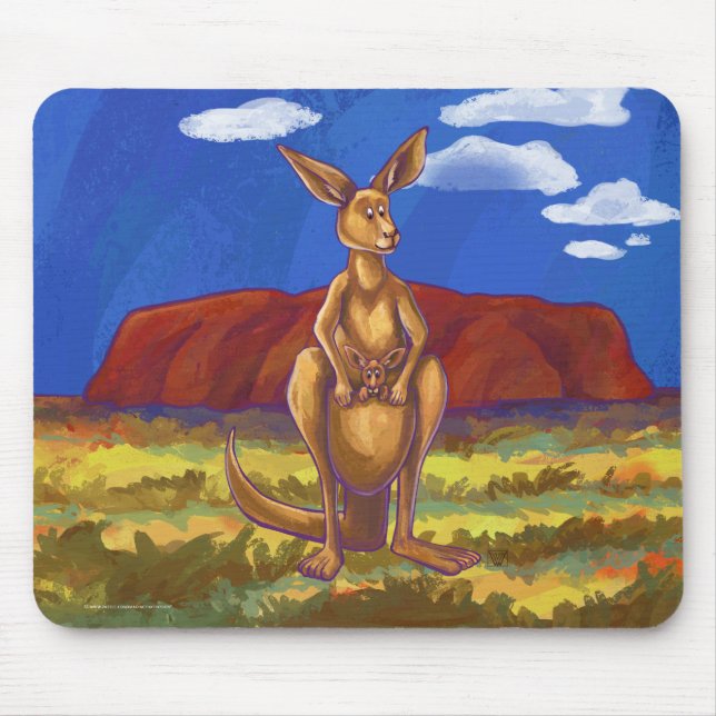 Kangaroo-Geschenke und Zubehör Mousepad (Vorne)