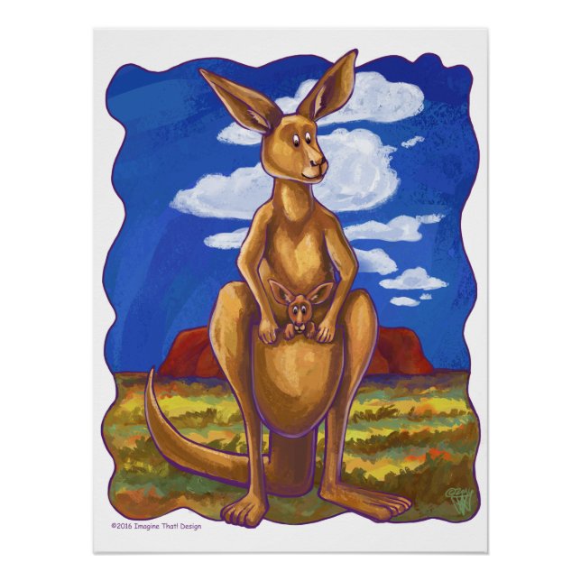 Kangaroo-Geschenke und Zubehör Poster (Vorderseite)