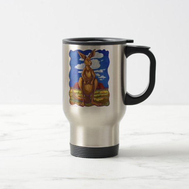 Kangaroo-Geschenke und Zubehör Reisebecher (Rechts)
