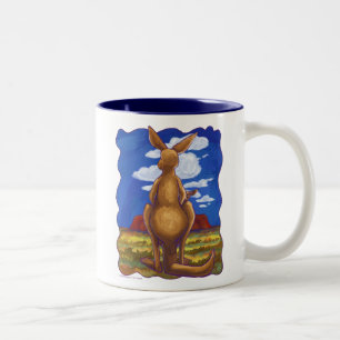 Kangaroo-Geschenke und Zubehör Zweifarbige Tasse