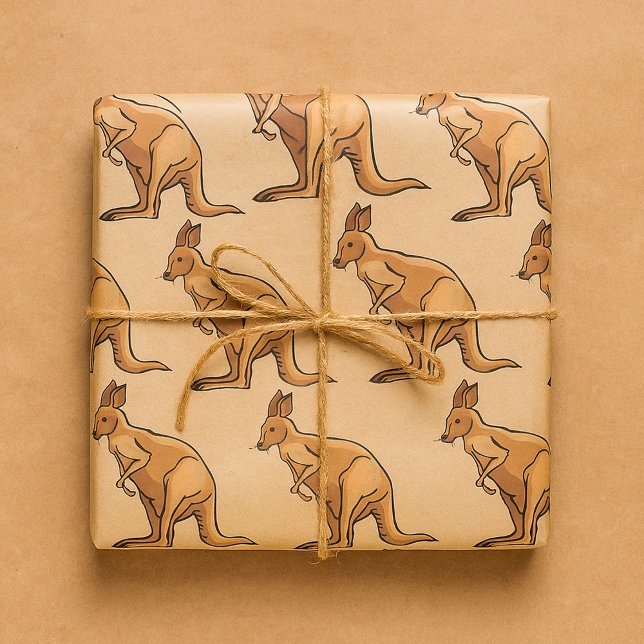 Kangaroo Geschenkpapier (Von Creator hochgeladen)