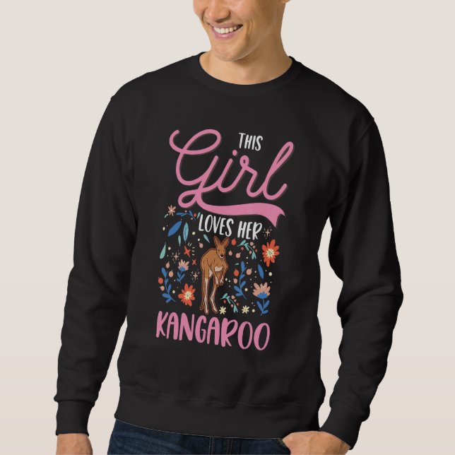 Kangaroo Girl Australia Australian Kangaroo Sweatshirt (Vorderseite)