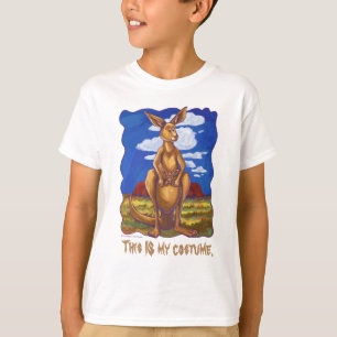 Kangaroo Halloween Front- und Back-T - Shirt
