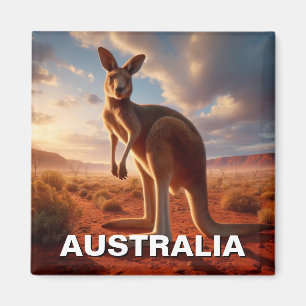 Kangaroo im Outback Australien Magnet