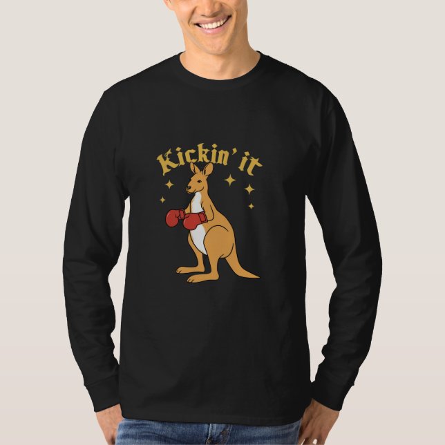 Kangaroo in einfachem gotischen Boxen T-Shirt (Vorderseite)