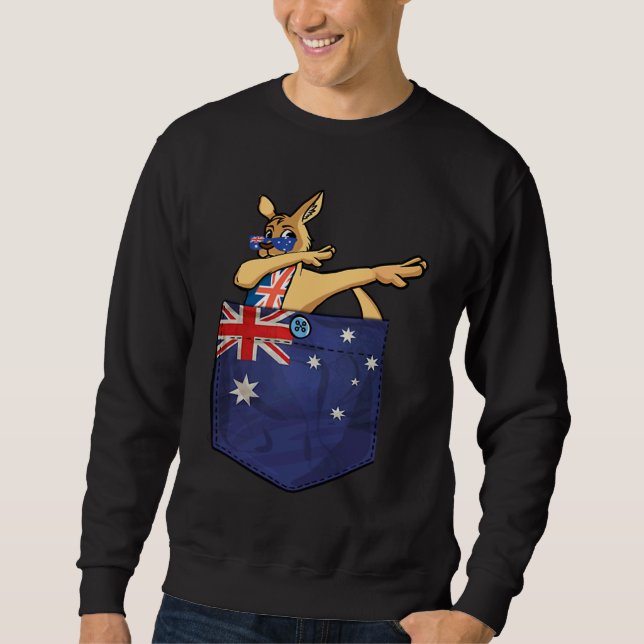 Kangaroo In Your Pocket Australia Flag  Australia Sweatshirt (Vorderseite)