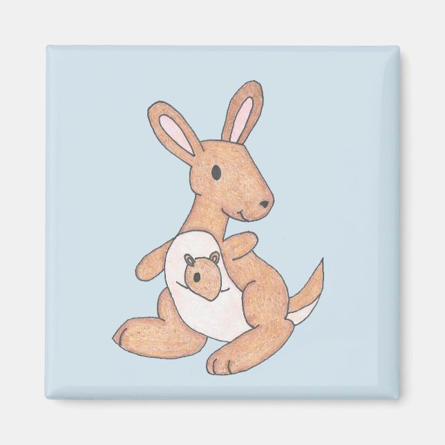 Kangaroo & Joey Magnet (Vorne)