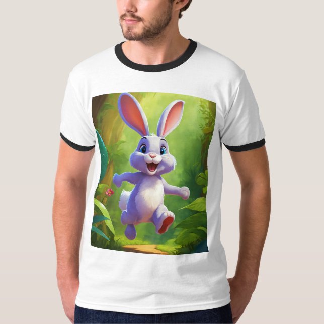 Kangaroo Joyride: Spielerischer Kangaroo springt ü T-Shirt (Vorderseite)