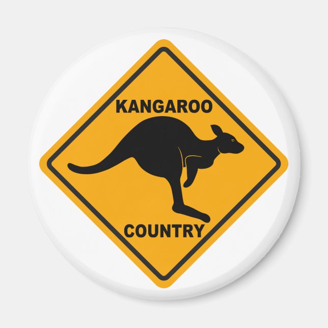 Kangaroo Länderunterschrift Magnet (Vorne)