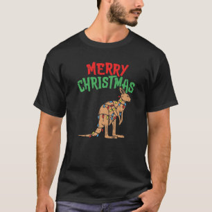 Kangaroo Lights Australien Frohe Weihnachts Pj Mat T-Shirt