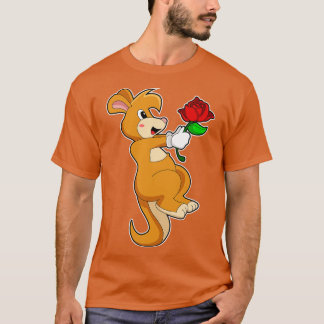 Kangaroo mit Blume T-Shirt