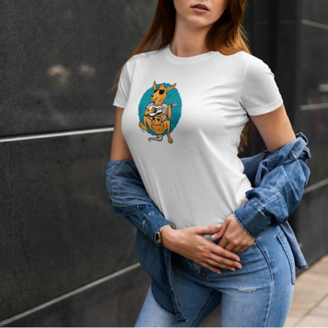 Kangaroo mit Gitarre T-Shirt (Von Creator hochgeladen)