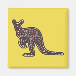 Kangaroo Mosaic Magnet