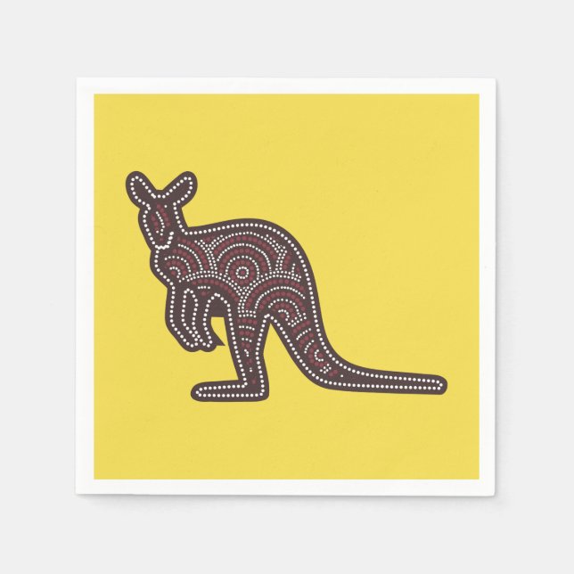 Kangaroo Mosaic Serviette (Vorderseite)