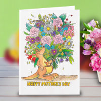 Kangaroo Mother's Day greetingcard by Nicole Janes