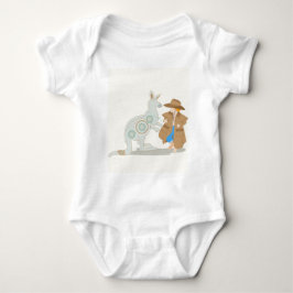 Kangaroo Originalkunstdruck Baby Strampler