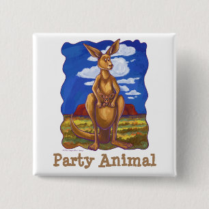 Kangaroo Party Center Button