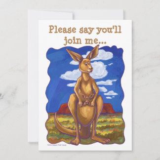 Kangaroo Party Center Einladung