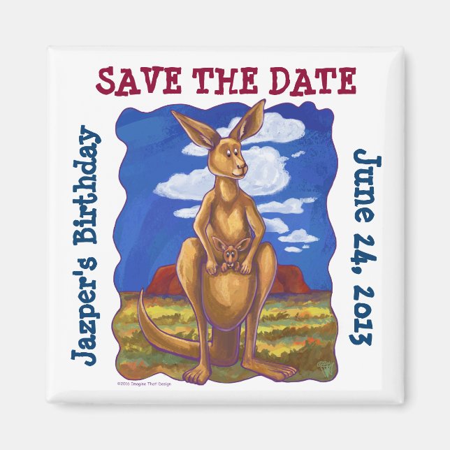 Kangaroo Party Center Magnet (Vorne)