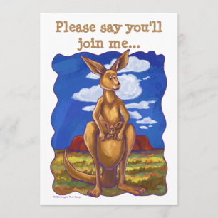 Kangaroo-Party Einladung