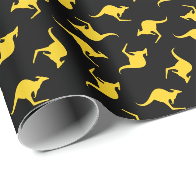 Kangaroo Pattern Geschenkpapier (Rolleneckpunkt)