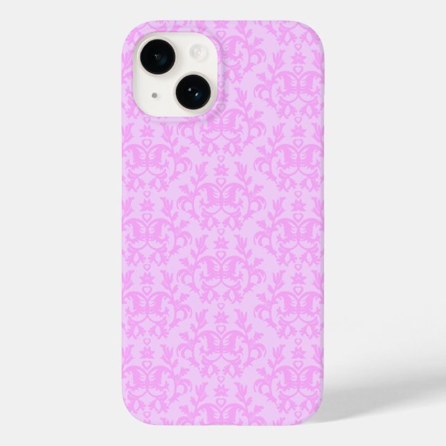 Kangaroo Paws Damask lilac Case-Mate iPhone Hülle (Rückseite)