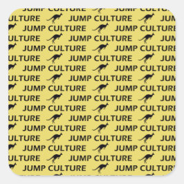 kangaroo quadratischer aufkleber