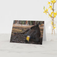 Kangaroo Relaxen mit Bier Australien Funny