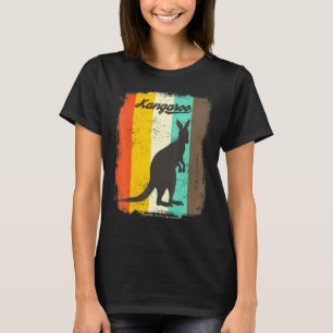 Kangaroo Retro 70er Vintages Süße Tier T-Shirt