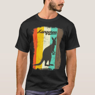 Kangaroo Retro 70er Vintages Süße Tier T-Shirt