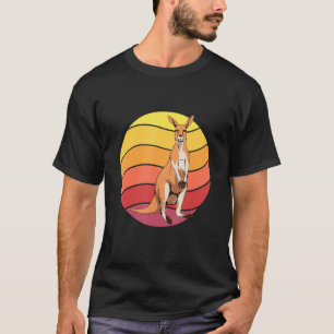 Kangaroo Retro Sunset Kangaroo Art Kangaroo T-Shirt