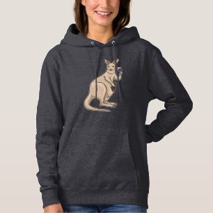 Kangaroo Rotwein Hoodie
