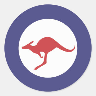 Kangaroo Roundel Runder Aufkleber
