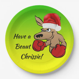 Kangaroo Santa 9" Australisches Weihnachtsfest-Par Pappteller
