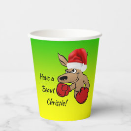 Kangaroo Santa Australisches Weihnachtsfest Party Pappbecher