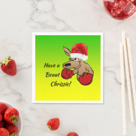 Kangaroo Santa Australisches Weihnachtsfest Party Serviette