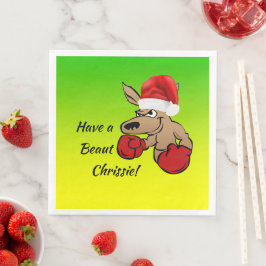 Kangaroo Santa Australisches Weihnachtsfest Party Serviette
