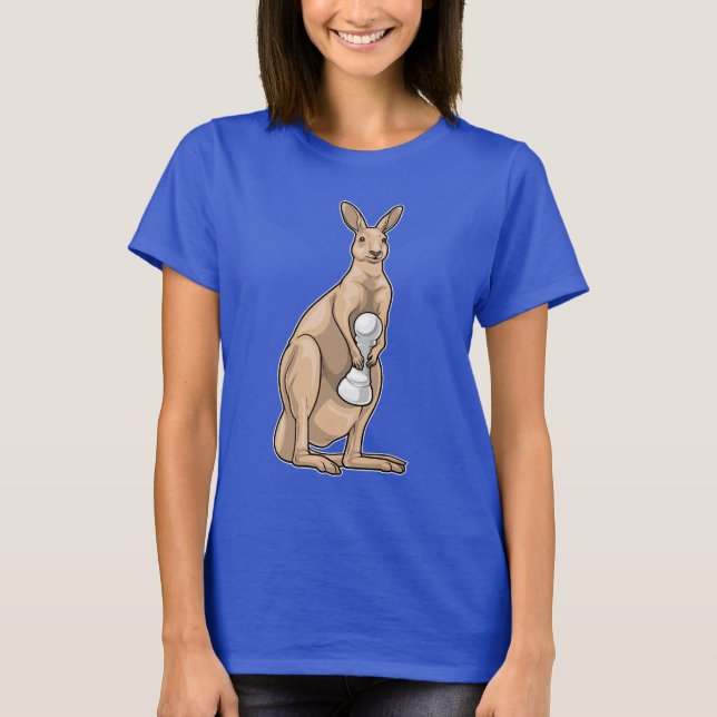 Kangaroo Schachstück Pawn Schach T-Shirt (Vorderseite)