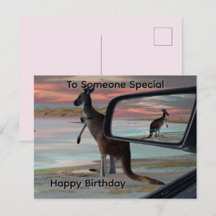 Kangaroo Seaside Breezes Illusion, Geburtstagskart Postkarte