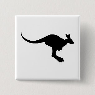 Kangaroo-Silhouette Button
