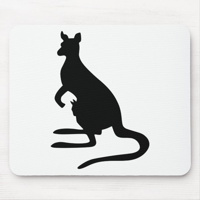 Kangaroo-Silhouette Mousepad (Vorne)