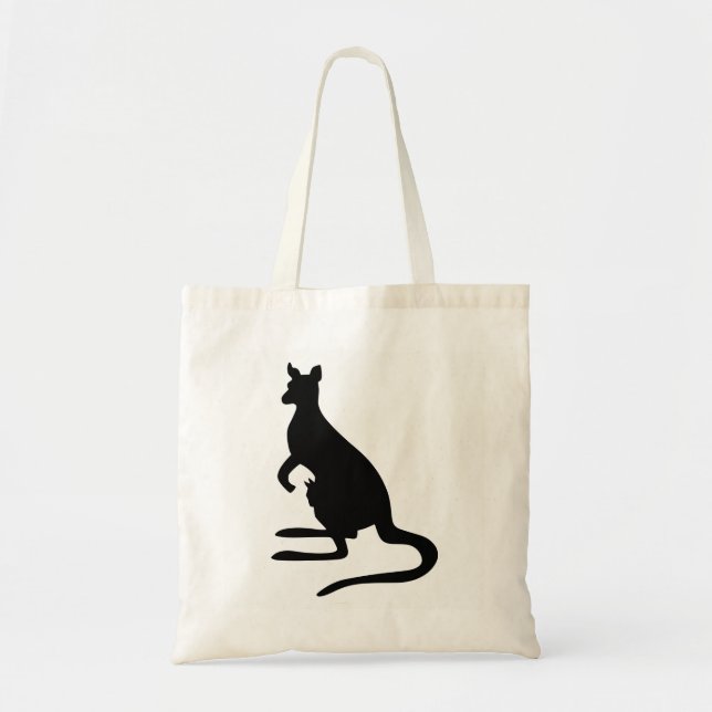 Kangaroo-Silhouette Tragetasche (Vorne)