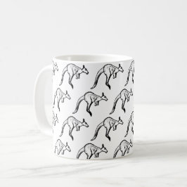 Kangaroo Sketch Kaffeetasse