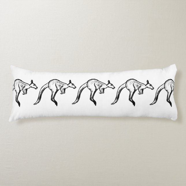 Kangaroo Sketch Seitenschläferkissen (Vorderseite)