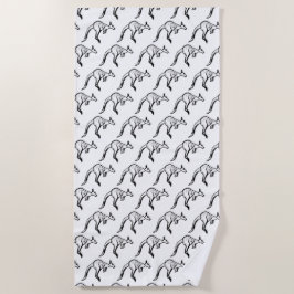 Kangaroo Sketch Strandtuch