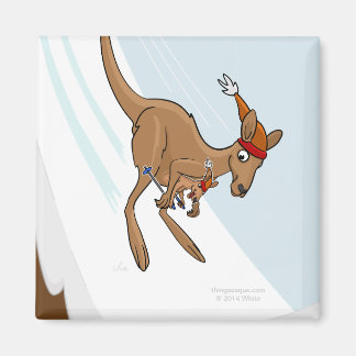 Kangaroo Ski Jump Magnet