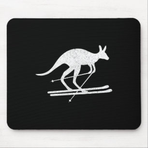 Kangaroo Skivergnügen Wintersport Australien Reise Mousepad