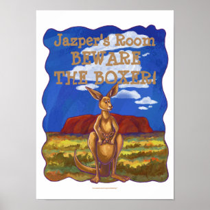 Kangaroo Stationery Poster