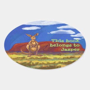 Kangaroo-Stationierung Ovaler Aufkleber
