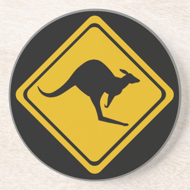 Kangaroo-Straße Getränkeuntersetzer (Vorne)
